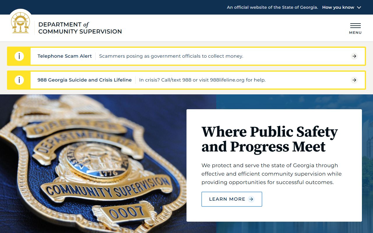 Georgia Department of Community Supervision related to inmate population tracking